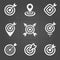 Target icons pack for business mobile interface