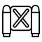 Target jetpack icon outline vector. Future skill