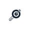 Target keywords creative icon. filled multicolored illustration. From