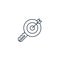 Target keywords creative icon. line multicolored illustration. From