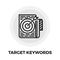 Target Keywords Line Icon