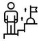 Target life skill icon, outline style