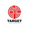 Target Logo, Arrow Shooting Design, Arrow Aim Target Icon Vector