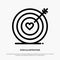 Target, Love, Heart, Wedding Line Icon Vector