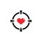 Target love icon design template vector isolated