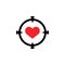Target love icon design template vector isolated