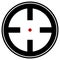 Target mark, reticle, crosshair icon for focus, accuracy, target