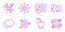 Target, Multichannel and Talk bubble icons set. Vector