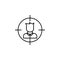 target of murder icon. Element of crime and punishment icon for mobile concept and web apps. Thin line target of murder icon can b