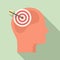 Target neuromarketing icon, flat style