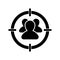 Target person icon, aim vector icon