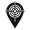 Target pin exploration icon, simple style