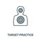 Target Practice icon. Simple element from police collection. Creative Target Practice icon for web design, templates