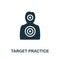 Target Practice icon. Simple element from police collection. Creative Target Practice icon for web design, templates, infographics