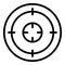Target remarketing icon, outline style
