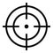 Target of sportsman icon, simple style.