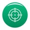 Target of sportsman icon vector green