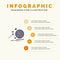 Target, Success, Goal, Focus Solid Icon Infographics 5 Steps Presentation Background