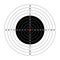Target template for shooting with scores. Bullseye symbol