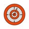 Target time clock isolated icon