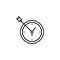 Target time outline icon