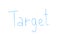 Target word written on glass, business strategy goal, annual budget planning