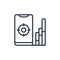 targeted marketing icon vector from sales concept. Thin line illustration of targeted marketing editable stroke. targeted