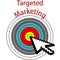 Targeted Marketing pixel cursor clicks bulls eye