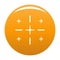 Targeting icon vector orange