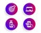 Targeting, Portable computer and Phone payment icons set. Education sign. Click, Notebook device, Mobile pay. Vector