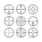 Targets and Destination military icon set. symbol Crosshair aim