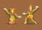 Tarian Piring aka Plate Dance is traditional dance from The Minangkabau. West Sumatra, Indonesia concept illustration vector