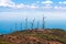 Tarifa wind mills with sky