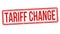 Tariff change sign or stamp