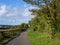 The Tarka Trail, walking and cycle route. Scenic outdoor exercise near Bideford, north Devon, England. No people.