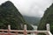 Taroko gorge, Taiwan. River and mountain sides