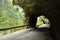 Taroko gorge, Taiwan. Road tunnel and hiking trail