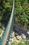 Taroko gorge, Taiwan. Wooden suspended bridge