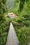 Taroko gorge, Taiwan. Wooden suspended bridge