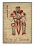 The tarot cards in red. King of swords