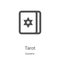 tarot icon vector from esoteric collection. Thin line tarot outline icon vector illustration. Linear symbol for use on web and