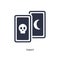 tarot icon on white background. Simple element illustration from magic concept