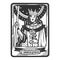 Tarot playing card Empress sketch vector