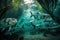 Tarpon Fish Underwater Lush Nature by Generative AI