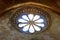 Tarquinia rose window in the church of saint maria in the castle