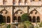 TARRAGONA, SPAIN - OCTOBER 4, 2017: View of the courtyard of the Tarragona Cathedral Catholic cathedral on a sunny day. Copy spa