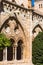 TARRAGONA, SPAIN - OCTOBER 4, 2017: View of the courtyard of the Tarragona Cathedral Catholic cathedral on a sunny day. Copy spa