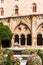 TARRAGONA, SPAIN - OCTOBER 4, 2017: View of the courtyard of the Tarragona Cathedral Catholic cathedral on a sunny day. Copy spa