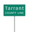 Tarrant County Line road sign