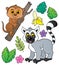 Tarsier and lemur theme set 1